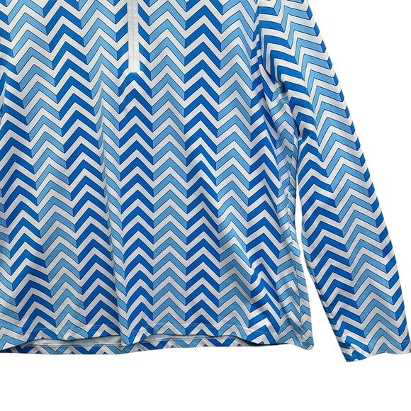 J McLaughlin Quarter Zip Long Sleeve Pullover Top Size XL Blue - Picture 3 of 11